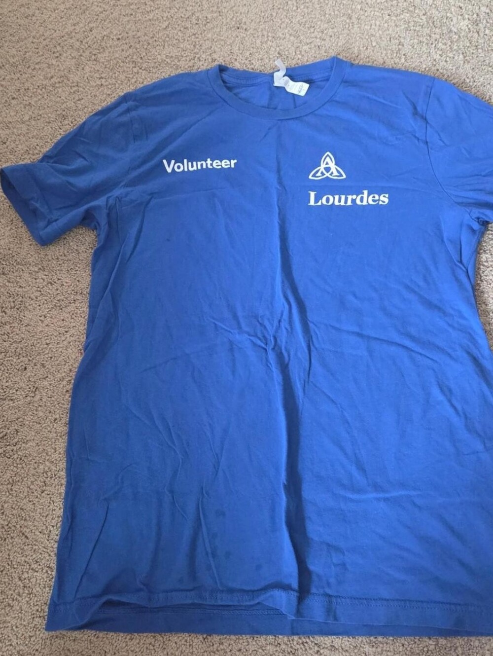 Bella Canvas Blue Lourdes Volunteer Short-Sleeve Tee